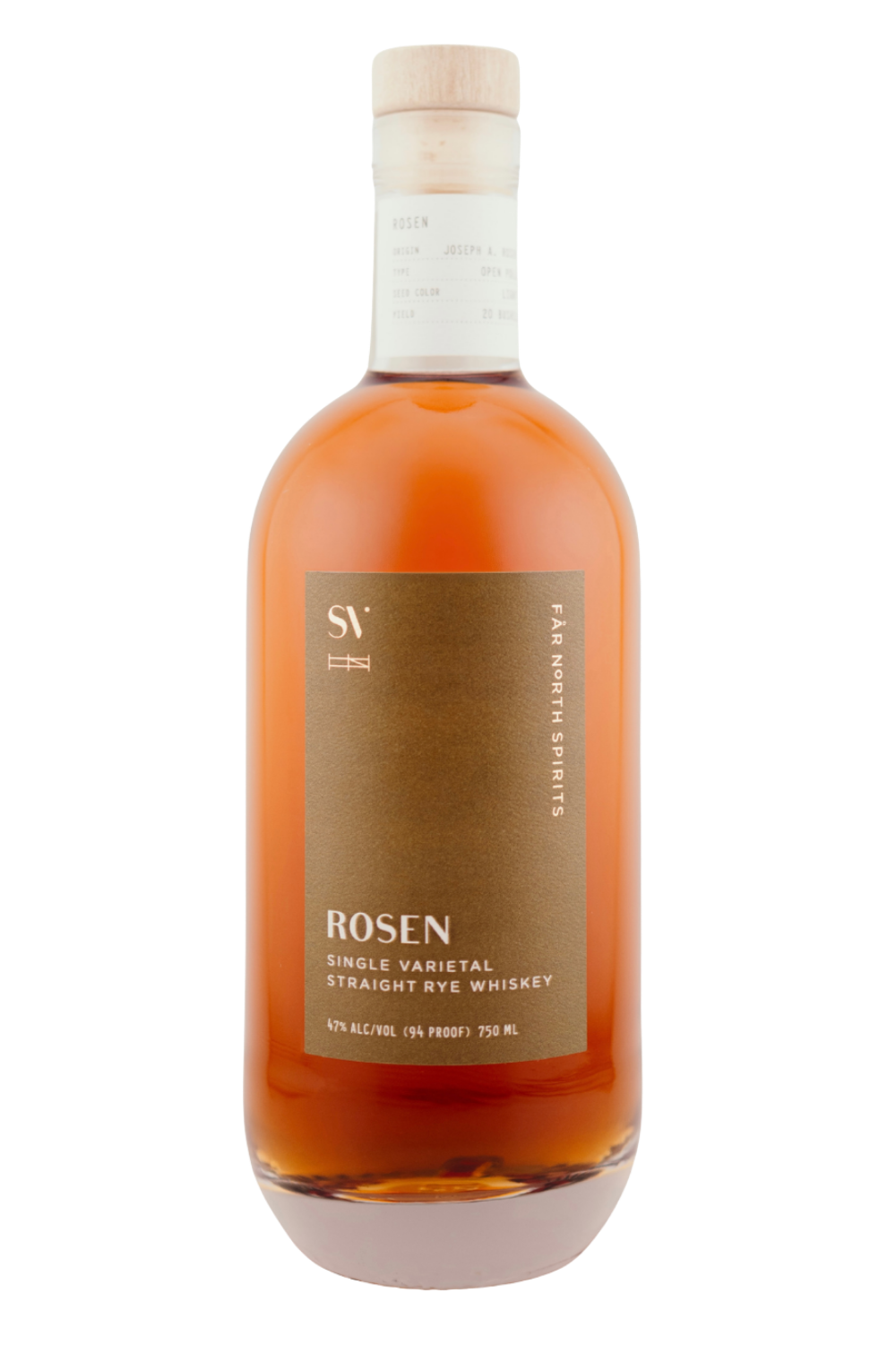 ROSEN SINGLE VARIETAL STRAIGHT RYE WHISKEY