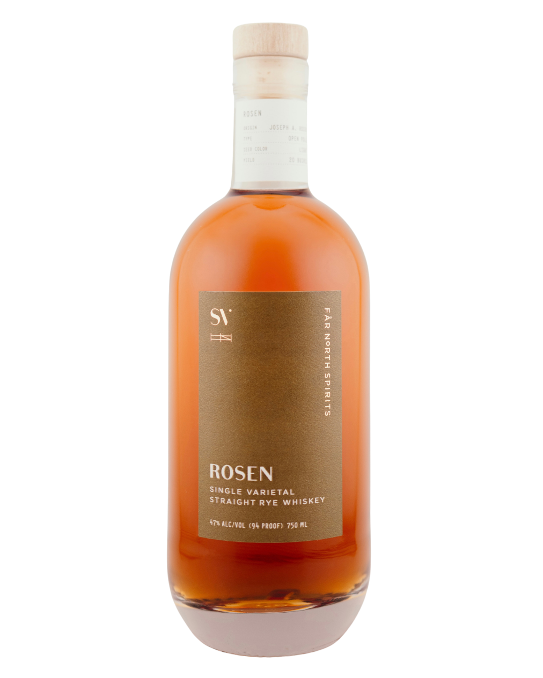 ROSEN SINGLE VARIETAL STRAIGHT RYE WHISKEY