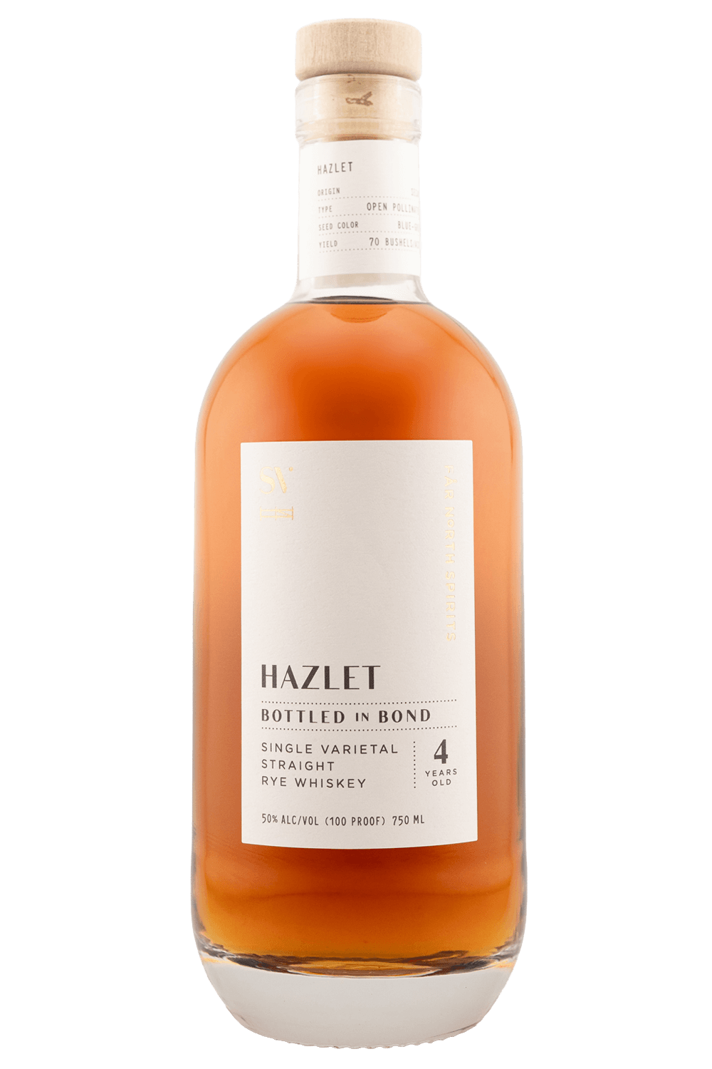 HAZLET BOTTLED IN BOND STRAIGHT RYE WHISKEY
